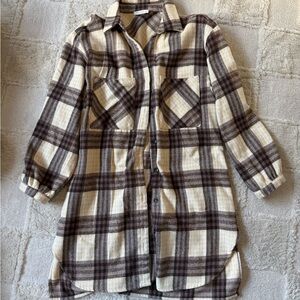 Plaid Button-Up Women's Jacket